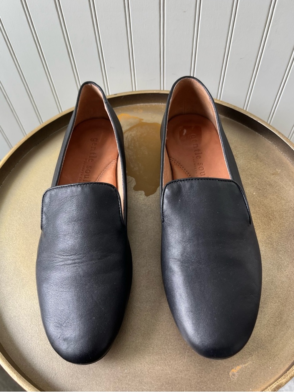 GENTLE SOULS BY KENNETH COLE WOMEN’S ‘EUGENE’ LOAFER | BLACK LEATHER | 9.5 | EUC